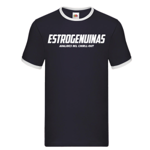 ESTROGENUINAS. Camiseta logo negra