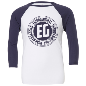 ESTROGENUINAS. Camiseta azul baseball